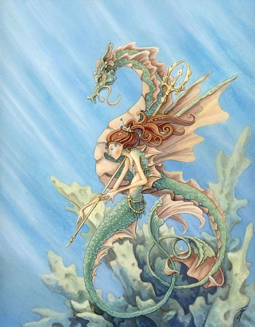 scatteringsoforpheus - Mermaid and Sea Dragon by  Tinadh