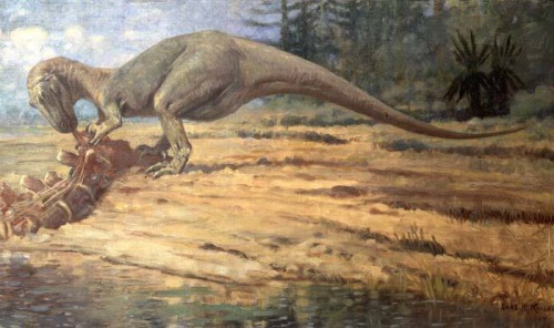 antediluvianechoes - Allosaurus, Charles R. Knight, 1904Old...