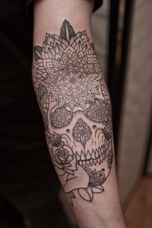 skull tattoo on Tumblr