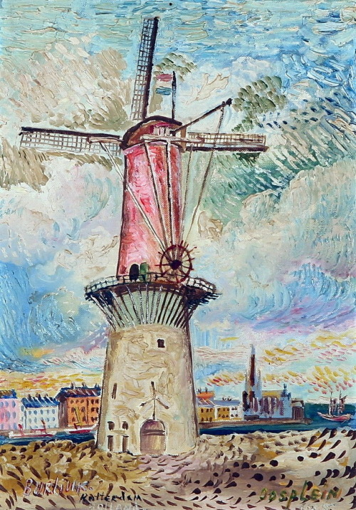 russian-avantgarde-art - Windmill in Rotterdam, 1955, David...