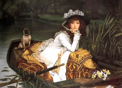 buriedaliveindesign:Young Lady In A BoatJames Tissot, 1870
