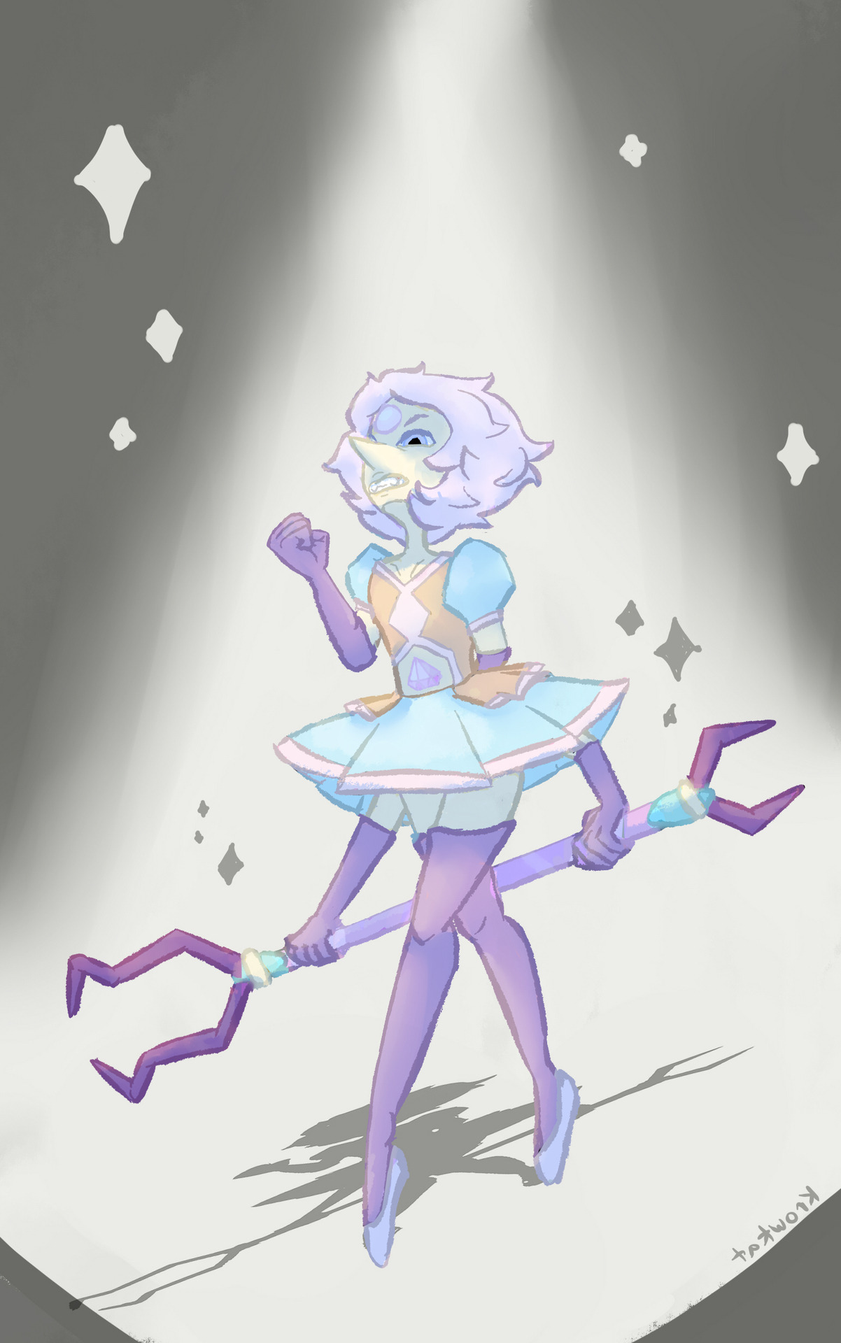 A pink diamond and pearl fusion that i started before the new episodes….