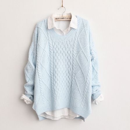 pastel blue sweater | Tumblr
