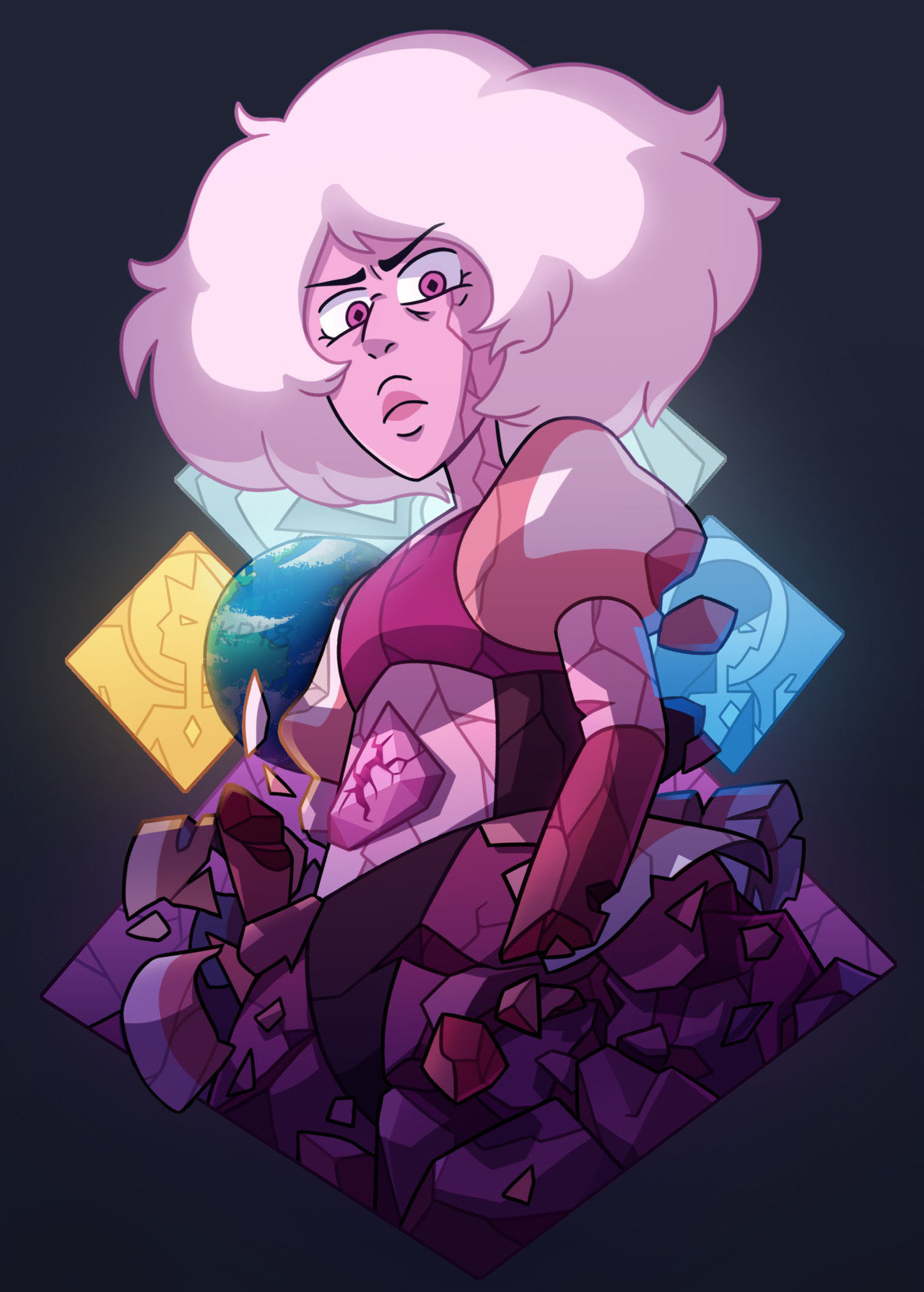 Pink Diamond This one nearly shattered my sanity to make but I’m really happy with how it turned out!💎 You can also get this on T shirts or stickers if you want to!