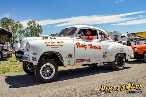 Risky Business, 1951 Chevy Business Coupe Gasser is a Father/Son...