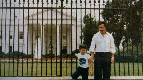 congenitaldisease - Colombian drug lord, Pablo Escobar, standing...