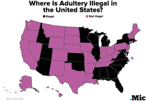 amishfighterpilot:mapsontheweb:Legality of Adultery in the...