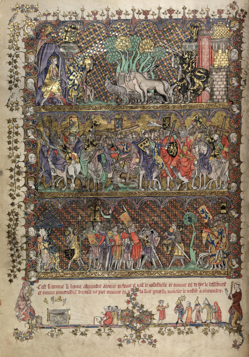 medievalengravings:The Romance of Alexander - 1338-1344...