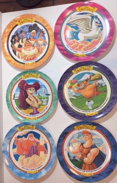 throwbackblr:McDonalds Hercules Plates (1997)
