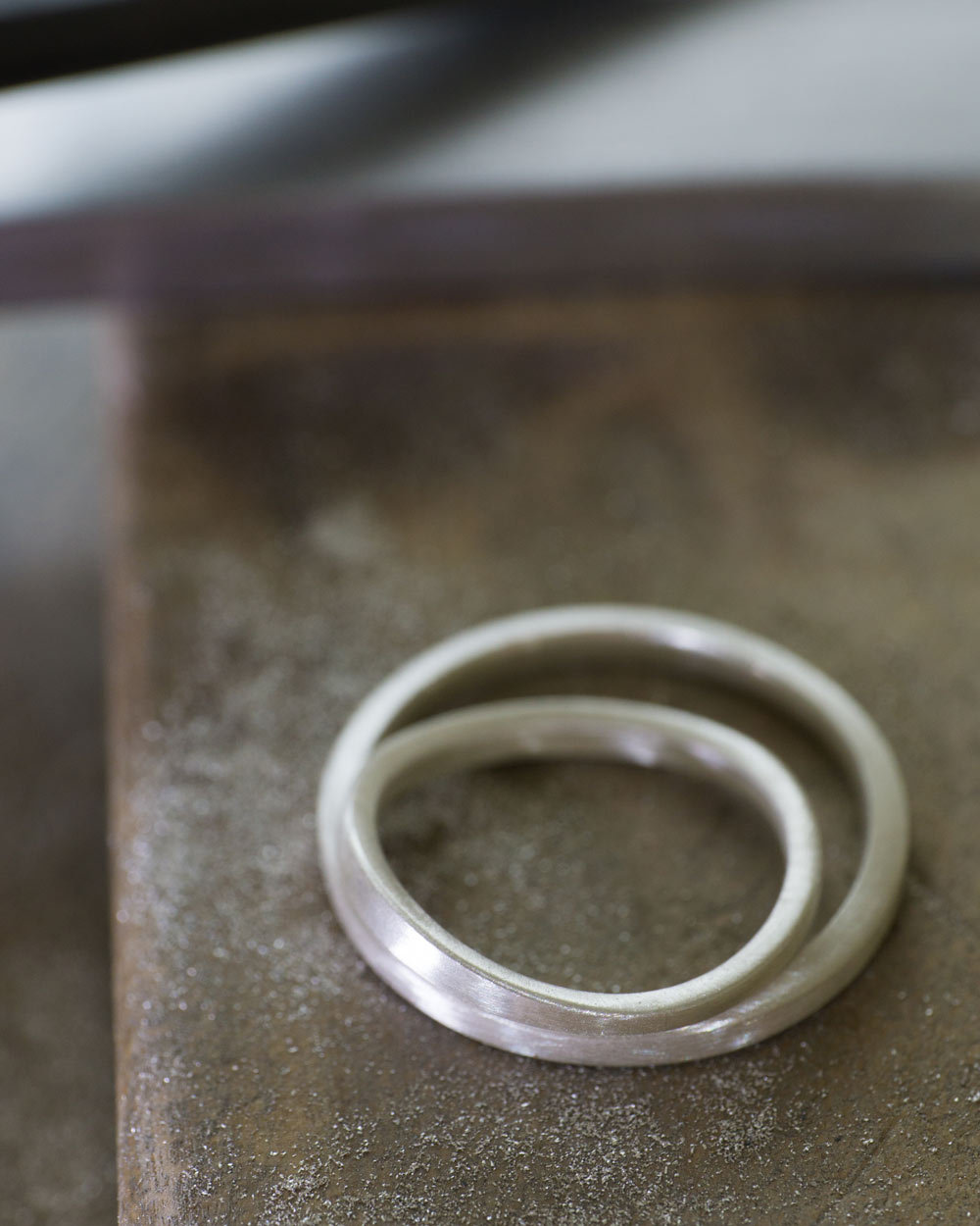 結婚指輪のサンプルリング　シルバー　屋久島でハンドメイド