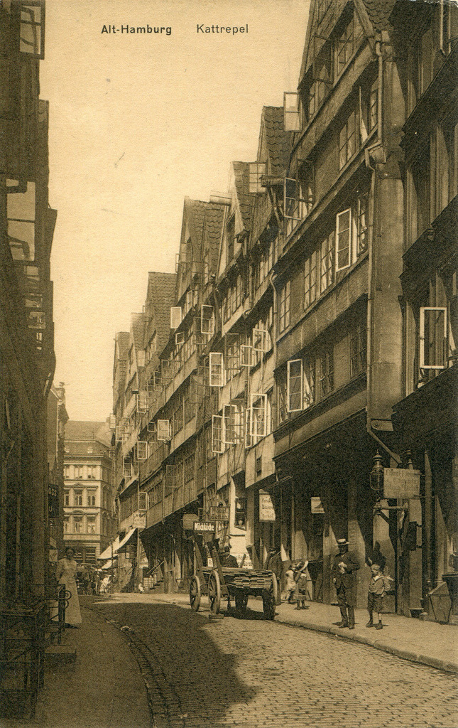 Улицы Гамбурга, 1910 год.