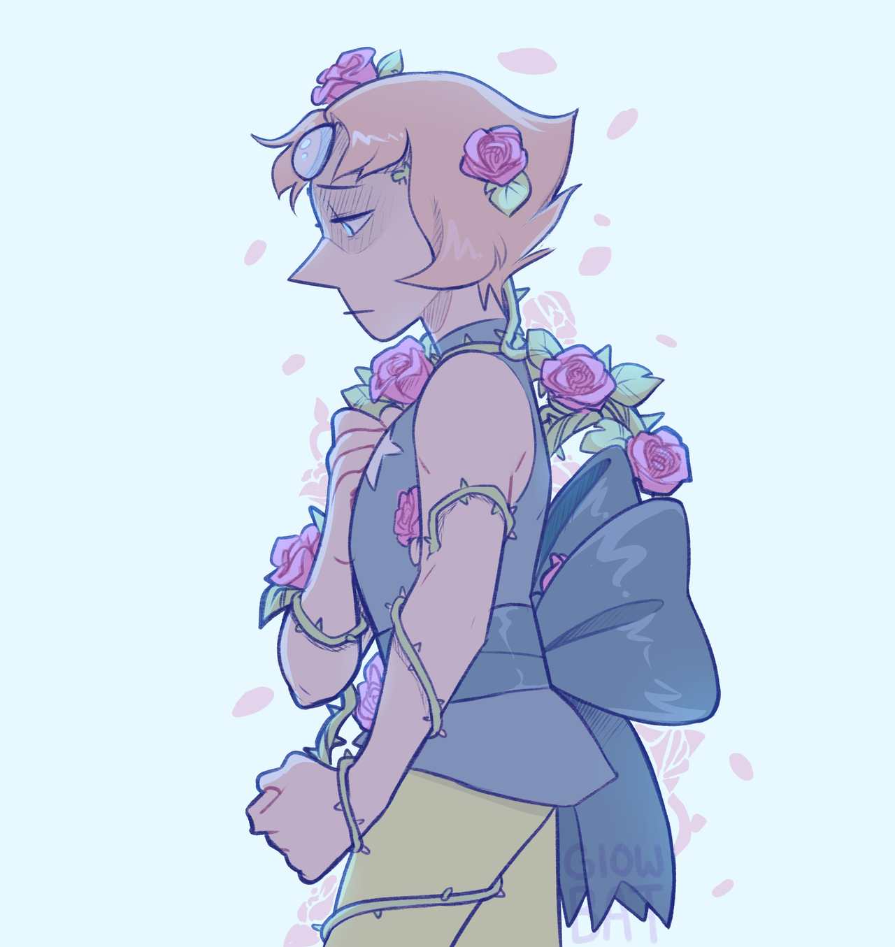 cleaned up a pearl doodle i was kinda fond of from my sketch book