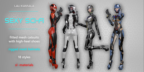 *Sexy Sci-Fi* - It’s 18 mesh catsuits and helmets in...
