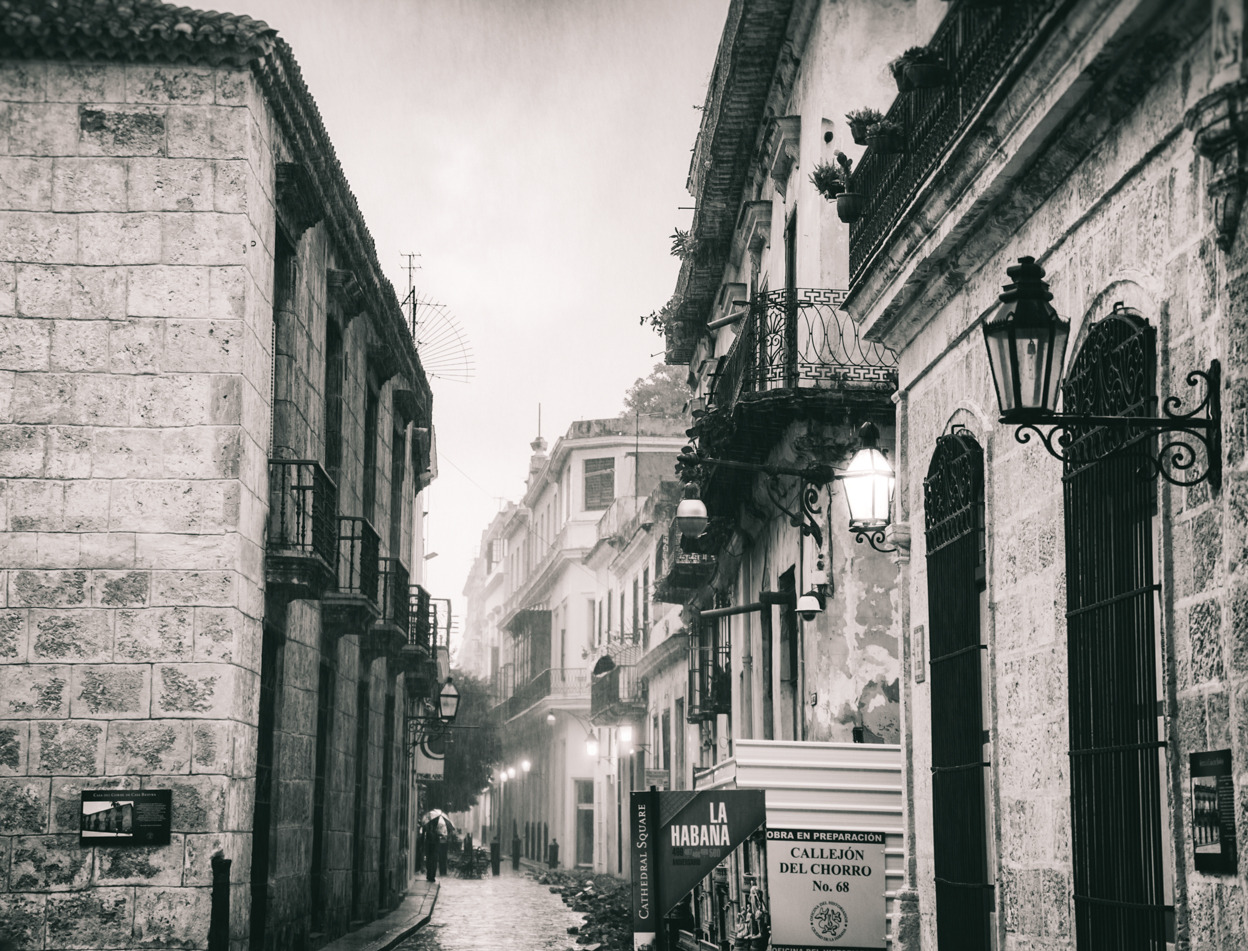 Cuba - Havana at dawn in a rainstorm… Rain is catharsis. —-