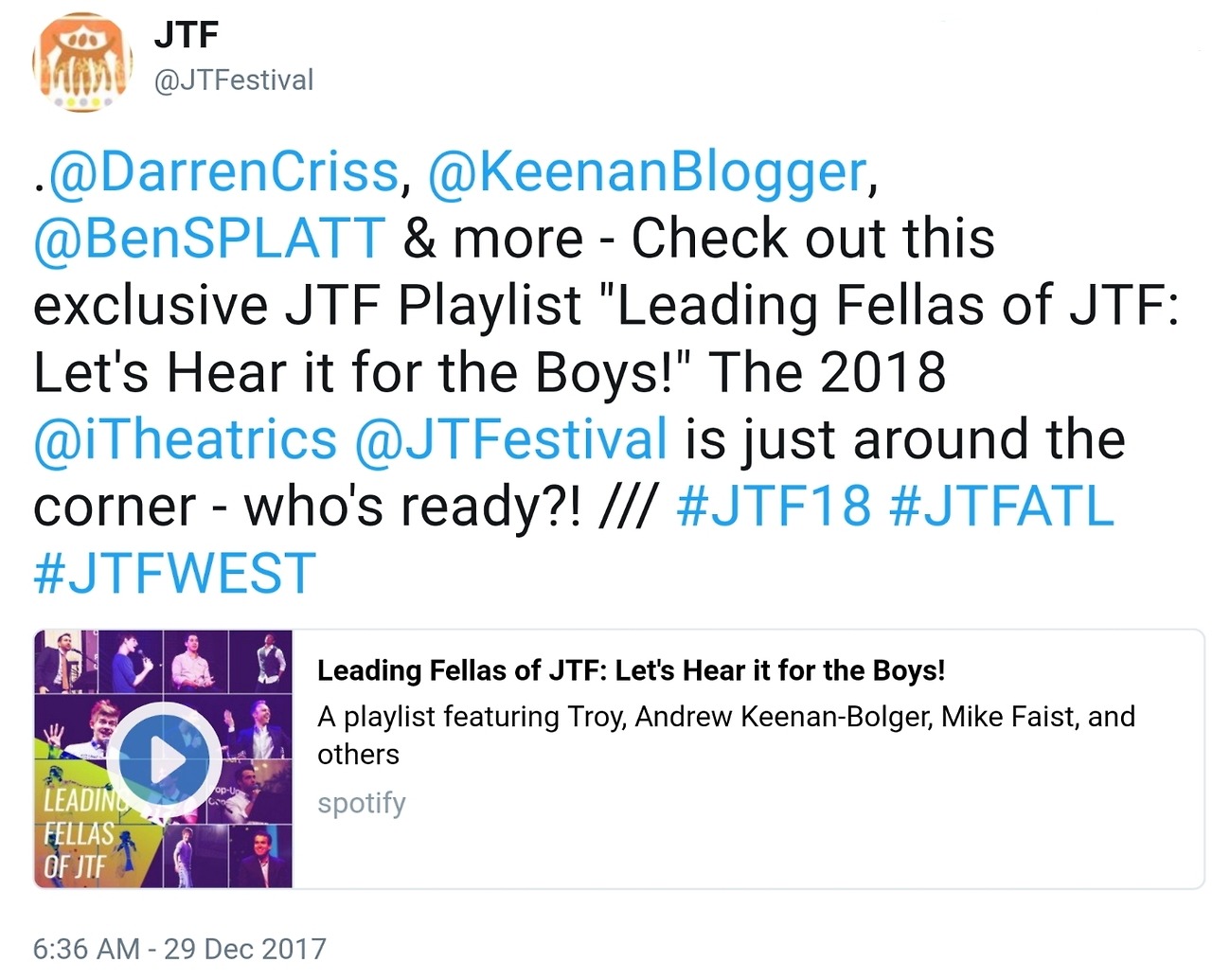 repost - Darren Appreciation Thread:  General News about Darren for 2018 Tumblr_p1qe6tQtzb1wpi2k2o1_1280