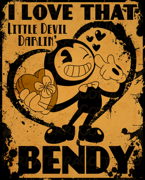 one-lucky-clover:Bendy Print made for Anime Midwest!Not Dead....