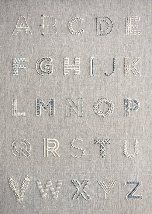 branda - (vía Learn to Embroider an Alphabet Sampler | Purl Soho -...
