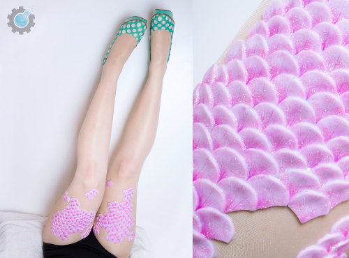 sosuperawesome:Mermaid and Dragon Tights with handmade...
