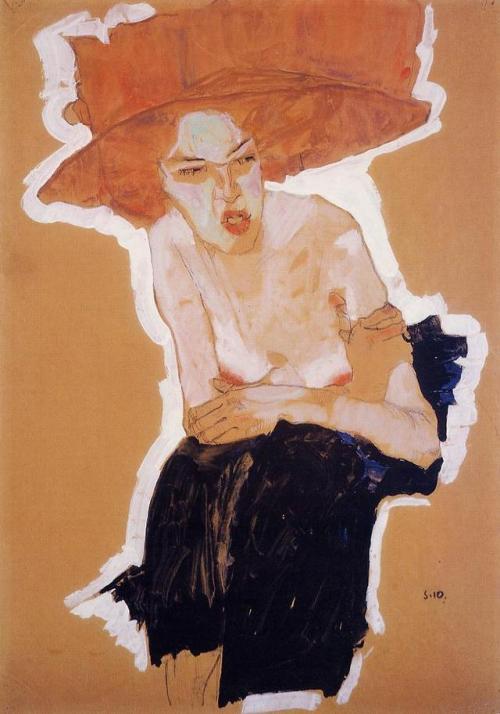 expressionism-art - The Scornful Woman, 1910, Egon SchieleMedium - ...