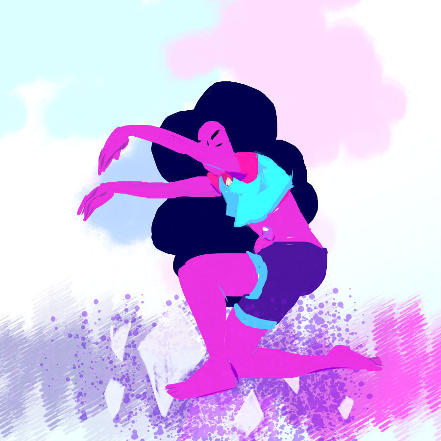 just watched steven universe for the first time, so here’s stevonnie dancing !