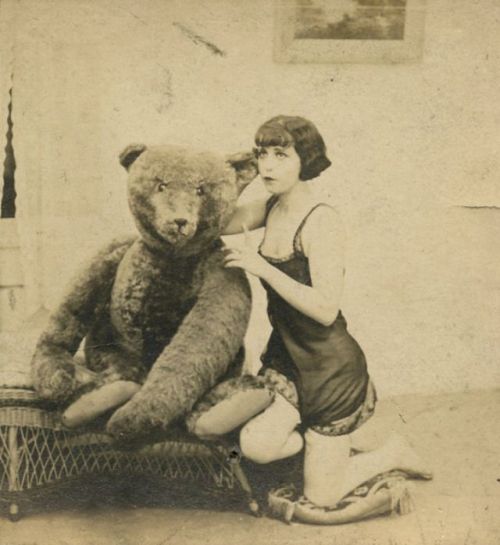 vintageeveryday:She loved her Teddy Bear, 1924