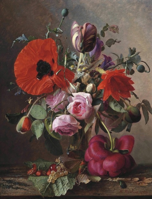 lionofchaeronea - Poppies, Tulips, and Roses in a Vase, Theude...