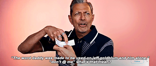 pixelrey:Jeff Goldblum Reads Hilarious Thirst Tweets