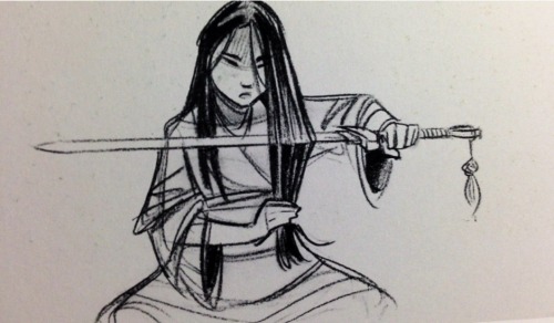 the-disney-elite:Original storyboards for Disney’s Mulan...