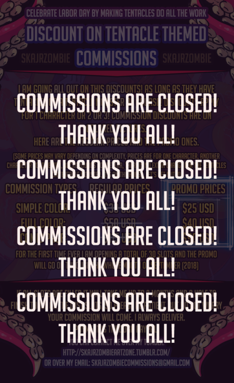skajrzombieartzone:DISCOUNT COMMISSIONS ARE CLOSED!THANK YOU...