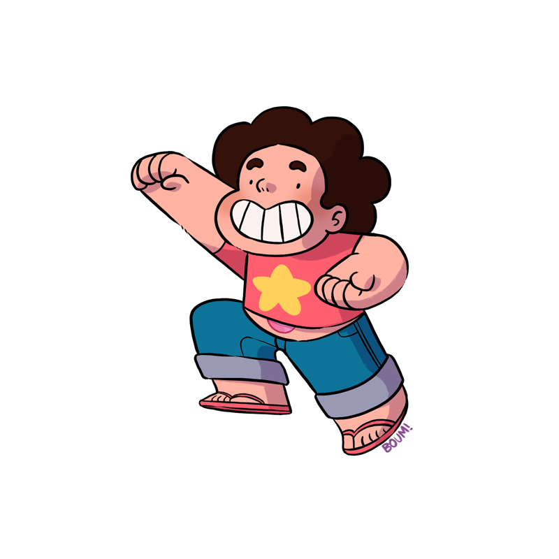 Working on some Steven Universe stickers. Here’s the first one!