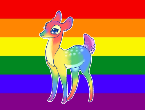 alouette-lulu - I drew some flag deers for pride month ! Be...