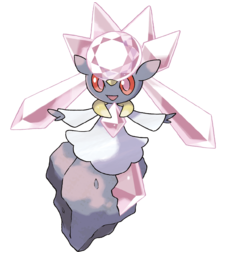 The recently-revealed legendary Pokémon, Diancie, whom I'm bringing up because I know someone else will if I don't.  A lot of people speculate about a connection between Diantha and Diancie, but I don't believe there is any, because the similarity between their names doesn't exist in Japanese, where Diantha's name is Carnet, and because it makes as much sense for the design of her coat to be based on Gardevoir as on Diancie.