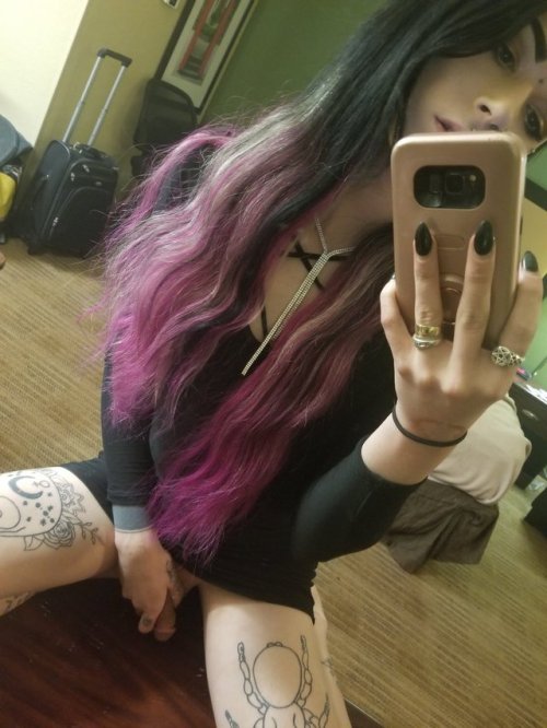flowieht - tgirlinthemirror - I love her piercings and ink. They...