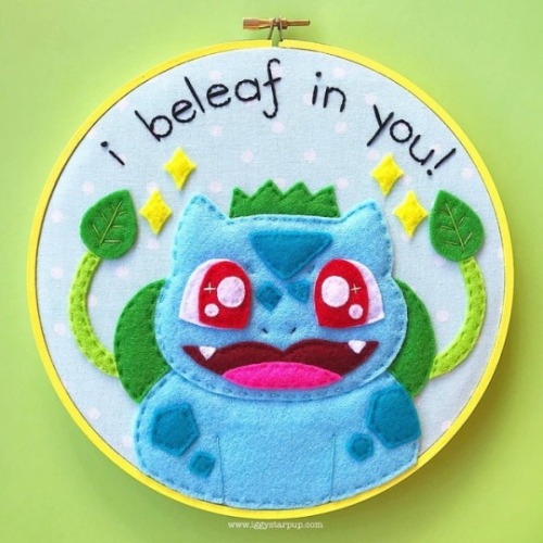 retrogamingblog:Pokemon Embroidered Hoops made by IggyStarPup