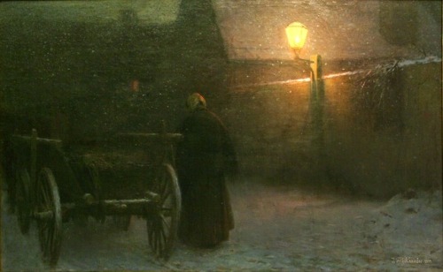 blue-storming - Jakub Schikaneder, Twilight in Winter, 1899