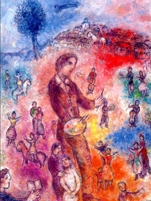 surrealism-love - Artist at a Festival, 1982, Marc ChagallSize - ...