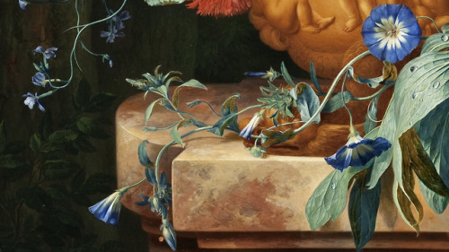 inividia - Bouquet of Flowers in an Urn (detail) , 1724. Jan van...