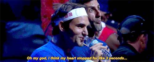 rfederer2 - dominicsthiem - Roger Federer and Novak Djokovic...