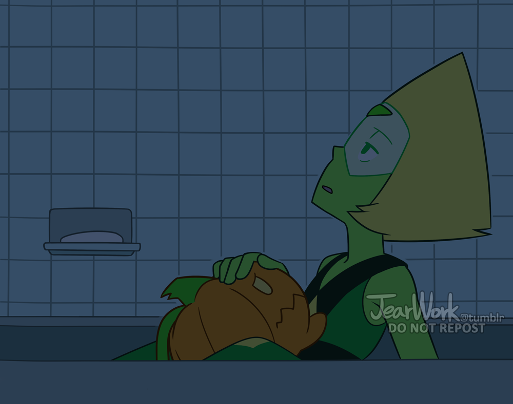 SUワンドロ ：PERIDOT “…I miss her too pumpkin.“ Drew this for last week’s SUワンドロ ~ And guys, please, STOP REPOSTING MY ART I’m tired of dealing with reposting, please don’t make me to post my art somewhere...