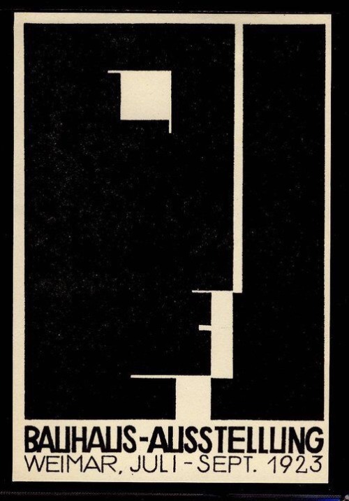 bauhaus-movement - Bauhaus Ausstellung 1923 Weimer Exhibition Logo...