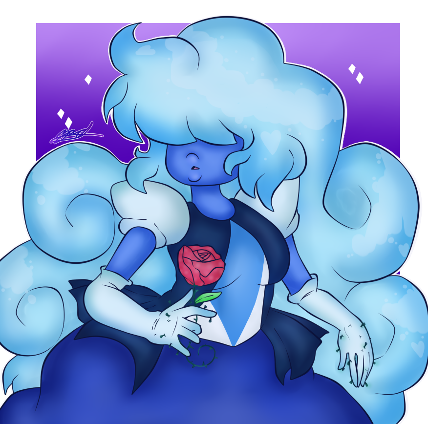 ~Sapphire Re-draw~A re-draw of this picture that I post long ago.I remember being proud of that drawing,but now its just…Meh. Anyway,hope you like it~