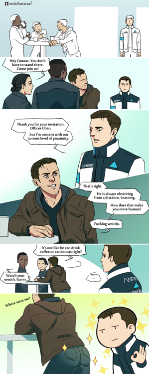 ecstaticasusual - RK900 and his human