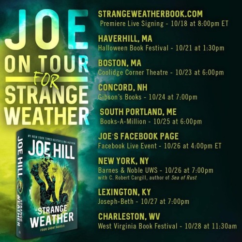 At the end of the month I’m on tour for STRANGE WEATHER. I...