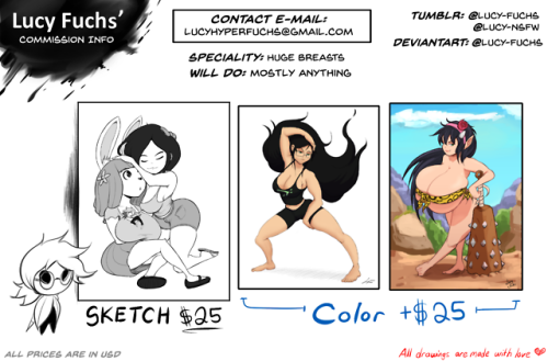 lucy-nsfw - Commissions OPEN! [Sheet v1.0.1]Changes - Prices...