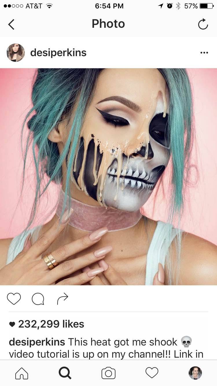 Melting Skull Makeup Betties On A Budget
