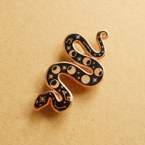 sosuperawesome - Rose Gold Constellation Snake Enamel Pin, by...