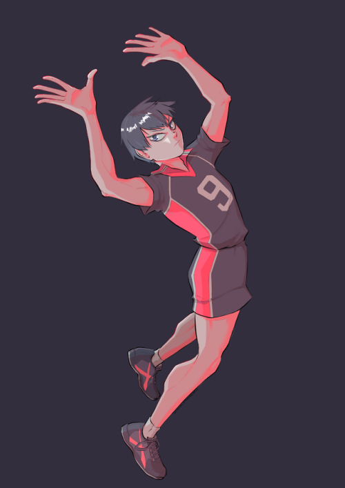severalsmallbeans:I redrew my oldest drawing of Kageyama to go...