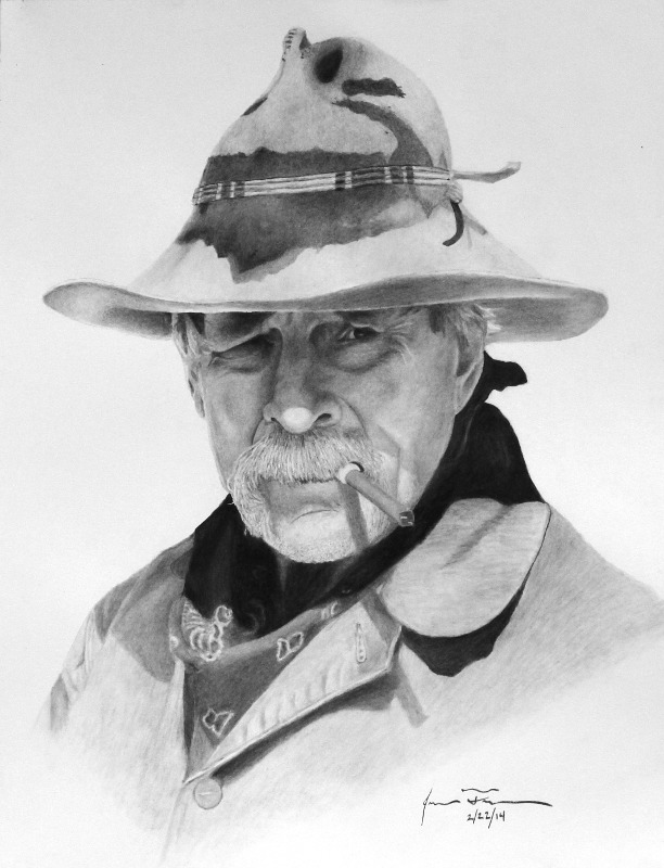 Charcoal drawing I have done of a local cowboy. — Immediately post your art to a topic and get feedback. Join our new community, EatSleepDraw Studio, today!