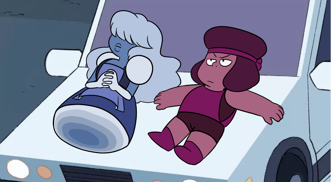 Some more Stevonnie/Rupphire swap AU! This time with the fusions!