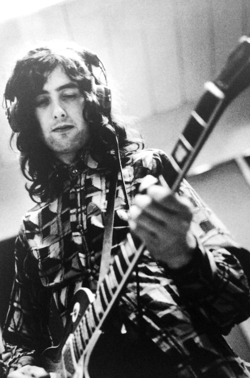 babeimgonnaleaveu: Jimmy Page at Olympic Studios in London,...